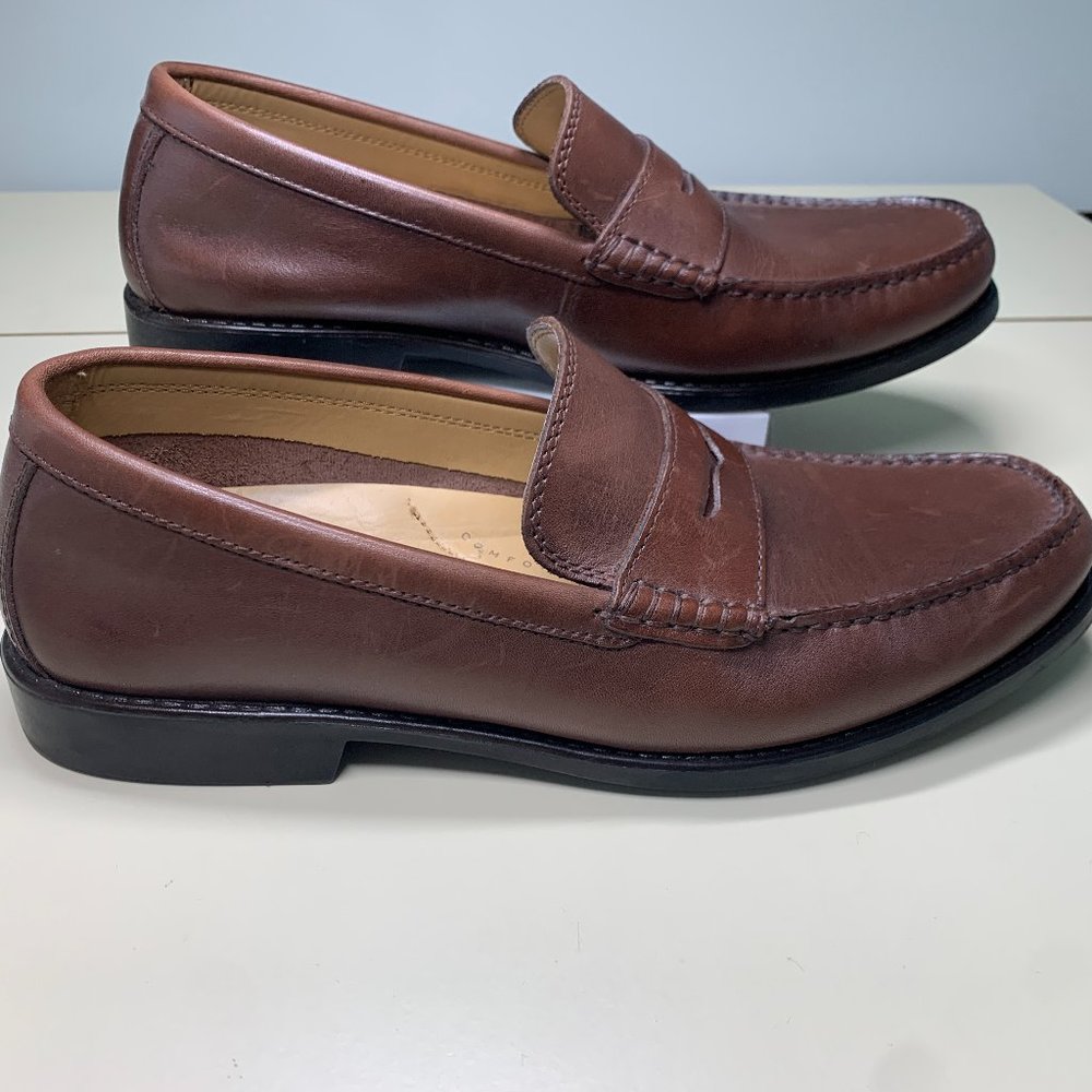 GIORGIO BRUTINI TRI-COMFORT SYSTEM BROWN PENNY LOAFER MEN'S SHOES 10 M